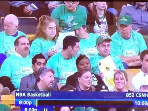 Me, Brian, and my group at the Celtics game